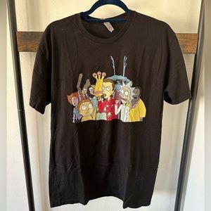 Logic concert tee with Rick and Morty